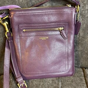 Coach Rich Purple Leather Crossbody Bag
